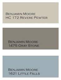 It's definitely warmer than bm thunder as well as some of the other popular grays from see how lighting affects paint colors? Walls Revere Pewter I Like The Island In Gray Stone Little Falls Is Very Pretty To Paint Colors For Home Exterior Paint Colors For House House Paint Exterior