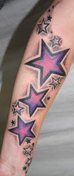 As for pentagram, it represents nowadays people love star tattoos maybe for different reasons other than their symbolic meanings, e.g., shooting stars, stars with other shapes. Tattoosk Star Star Tattoos Nautical Star Tattoos Star Tattoo Designs