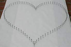 Keep stringing the string around nails. Home Dzine Craft Ideas String Art Heart