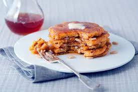 Cornmeal Pancakes With Vanilla And Pine Nuts Recipe Recipe Pine Nut Recipes Recipes Thanksgiving Breakfast Recipe