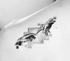 Creation Of Adam Tattoo By Amanda Piejak Post 17422 Tattoo Artists Michelangelo Tattoo Tattoos