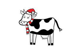 Free for personal desktop use only. Christmas Cow Svg Cut File By Creative Fabrica Crafts Creative Fabrica