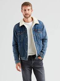 Sherpa Trucker Jacket Shop Mens Jeans Preppy Mens Fashion Jean Jacket Men