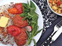 This dish is also prepared with different meats such as chicken, turkey, fish, and even no meat. Kabab Tabei Persian Beef Patties In Tomato Sauce With Sumac Rice The Persian Fusion