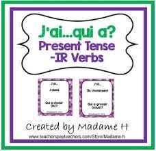 Ir Verbs Present Tense Verbs Verb Bilingual Classroom