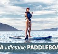Lifetime Vista Inflatable Stand Up Paddle Board, 11' Long x 32" Wide x 6"  Thick, Durable and Lightweight SUP, Stable Wide Stance Deck, Includes ...