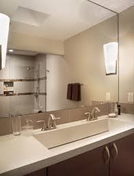 There is only one sinks filling that spacious vanity, but two faucets take place above it is very fashionable look. Dual Faucet Single Basin Modern Bathroom Vanity Bathroom Design Double Sink Bathroom Vanity