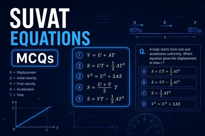 SUVAT Equations Explained: Formulas, Examples & Practice Questions