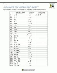 Math Worksheets For 6th Graders With Answers In 2020 Algebra Worksheets 6th Grade Worksheets 7th Grade Math Worksheets
