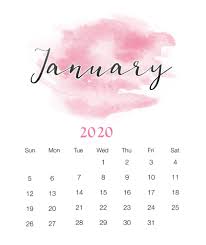 Watercolor January 2020 Wall Calendar In 2020 Print Calendar Calendar Printables Calendar Wallpaper