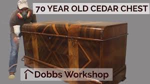 Add on an interior cedar sliding tray for storage of your smaller items such as jewelry and lockets. Refinishing A 70 Year Old Cedar Chest Youtube