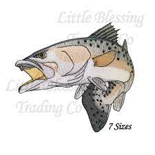 Speckled Trout Embroidery Design Etsy Embroidery Designs New Embroidery Designs Embroidery