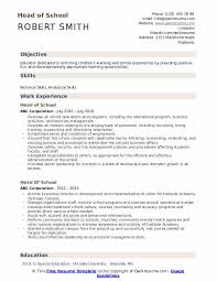 Listing education on a resume can be very difficult. Head Of School Resume Samples Qwikresume
