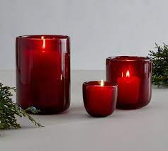Suitable for indoor use only. Modern Glass Votive Candle Holder Red Pottery Barn