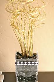 The Gold Decorations On Each Side Are Christmas Decorations I Also Used Jars From A Yard New Years Eve Decorations Gold Party Decorations New Years Eve Party