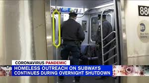 Coronavirus Nyc City Moving Dozens Of Homeless From Subways During Cleaning Abc7 New York