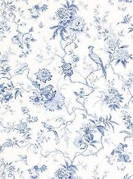 Sanderson Wallpaper Pillemont Dpempi101 China Blue Papel De Parede Floral Azul Imagem Floral Azul E Branco