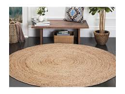 Preise vergleichen und bequem online bestellen! Teppich Rund Jaipur Jute D 150 Cm Naturfarben