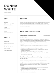 Cv examples see perfect cv samples that get jobs. Event Planner Resume