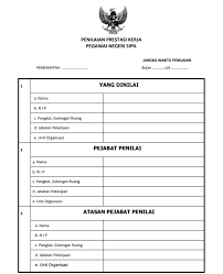 Fotocopy kartu keluarga (kk) dilegalisir dari 5. Format Standar Nilai Prestasi Kerja Pns Antapedia Com
