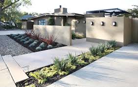 A Gallery Of Modern Landscape Designs Modern Front Yard Front Yard Design Modern Landscaping