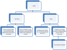 espa and elpt results flowcharts english as a second