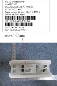 You should be redirected to your router admin interface. Mf253v Zte 4g Wireless Router Label Diagram Label Label Location Zte