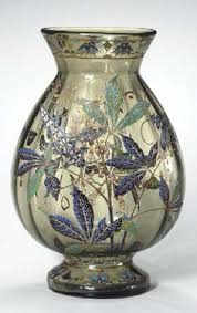 Enameled Glass Vase Circa 1895 Signed E Galle Art Glass Vase Antique Glass Vase