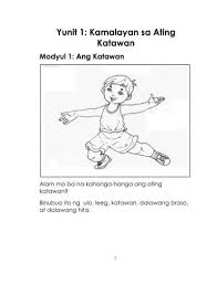 Larawan di lokomotor picture : Yunit 1 Kamalayan Sa Ating Katawan