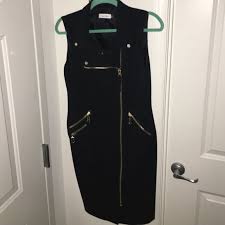 Calvin Klein Sleeveless Zipper Dress Dress Zipper Clothes Design Calvin Klein Dress