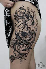 Simple Tattoos For Women And Meaning Tattoosforwomen Leg Tattoos Women Skull Thigh Tattoos Hip Tattoos Women