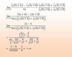 Check spelling or type a new query. Limit Tak Terhingga Dari Akar 5x 4 Akar 3x 9 4x Adalah A 2 B 1 C 0 D 2 E 3 Brainly Co Id