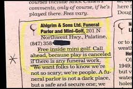 Funeral Home Mini Golf Death Humor Funny Memes Funny
