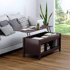 Homcom 39 modern lift top coffee table desk with storage. Costway Lift Top Coffee Table W Hidden Compartment And Storage Shelves Modern Furniture Walmart Com Walmart Com