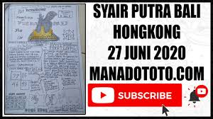 Syair Putra Bali Hk Kode Syair Hk Syair Putra Bali Hk 27 Juni 2020 Youtube