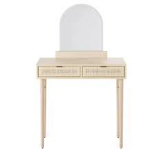 2 Drawer Woven Rattan Dressing Table Solstice Maisons Du Monde Scandinavian Dressing Tables Rattan Balcony Furniture