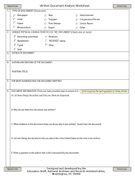 Document analysis worksheet primary purposes for writing 1. Written Document Analysis Worksheet 1 Type Of Document Check One