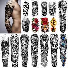 See more ideas about full arm tattoos, tattoos, tattoos for guys. Buy Extra Large Waterproof Temporary Tattoos 8 Sheets Full Arm Fake Tattoos And 8 Sheets Half Arm Tattoo Stickers For Men And Women 22 83x7 1 Online In Turkey B08br44l4d