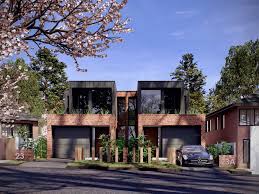 Contemporary Dual Occupancy Duplex Design In Sydney Custom Designed Luxury Residences In Matraville Townhouse Designs Townhouse Exterior Duplex House Design