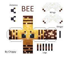 Papercraft Minecraft Bee All Textures Papercraft Minecraft Skin Minecraft Crafts Minecraft Printables