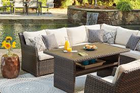 Unwind on your outdoor sofa. Easy Isle Outdoor 3 Piece Sofa Sectional Chair With Cushion Ashley Furniture Homestore