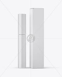 Download Mascara W Box Mockup In Tube Mockups On Yellow Images Object Mockups PSD Mockup Templates