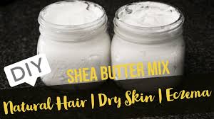 Diy whipped body butter with coconut oil & shea butter. Diy Shea Butter Mix For Natural Hair Dry Skin Eczema Youtube