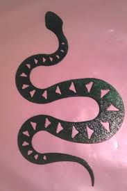 8 Inch Snake Reptile Green Metal Wall Art Ornament Magnet Stencil Metal Wall Art Art Metal Art