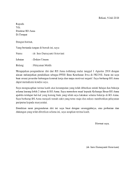 Yang bertanda tangan dibawah ini. Surat Pengunduran Diri Dokter
