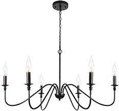 Choose a wrought iron rustic chandelier light for your dining room, living room or entryway. T A Black 6 Light Chandeliers Classic Candle Ceiling Pendant Light Fixture Wrought Iron Farmhouse Chandelier Kitchen Island Dining Room Living Room Amazon Com