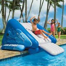 Kool Splash Inflatable Waterslide Pool Toys In The Swim Http Www Intheswim Com P Kool Splash Waterslide Swimming Pool Toys Swimming Pool Slides Pool Toys