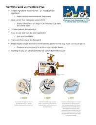 The active ingredients can kill ticks and fleas once they are mounted on the fur of the pet. Frontline Gold Bloomsburg Veterinary Hospital