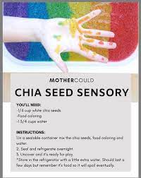 Chia Seed Sensory In 2021 Baby Sensory Play Science Activities For Kids Baby Sensory