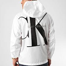 Le tissu élastique et solide accompagnera tous vos mouvements. Calvin Klein Coupe Vent Zip Through 5279 Blanc Laboutiqueofficielle Com